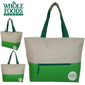 WHOLE FOODS ホールフーズ 海外限定 バッグHOT&COLD IT'S IN THE BAG温冷 トートバッグ マーケットバッグエコトートバッグ サスティナブル 2トーンスーパーマーケット オリジナルグッズ アメリカ雑貨かばん ロゴ オフィシャルグッズ