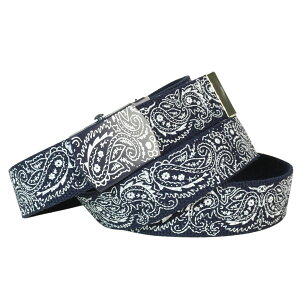 �x���g BELT�K�`���x���gPAUSLEY �y�C�Y���[ ���� NAVY �l�C�r�[�j�����p ���j�Z�b�N�X�� �� �z���C�g�X�g���[�gHIPHOP �u�����u�����x���g ���b�p�[