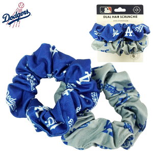 ロサンゼルス ドジャース 公式グッズ定形外郵便対応可LITTLE EARTH LAドジャース ロゴ入りシュシュ 2本セットブルー/グレー BLUE GREY 青 灰メジャーリーグ ヘアゴム 髪飾り ヘアアクセMLB 山本由伸