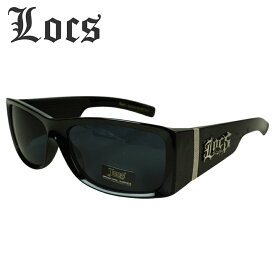 【定形外郵便対応可】メンズ サングラスLOCS ローク ロックス8LOC91169 SQUARE SUNGLASSES スクエアサングラスBLACK(ブラック) 黒 西海岸 チカーノ HIPHOP ストリート