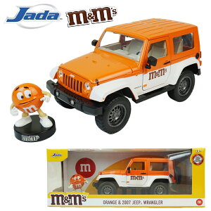 _CLXg 1/24  ~jJ[ tBMAtm&m's Orange & 2007 Jeep Wrangler DIE-CAST FIGUREJADATOYS IW & 2007 W[v O[GAhGY `R[g [C_[ re[W  
