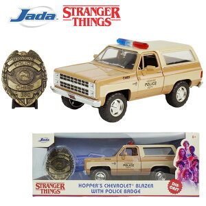 �_�C�L���X�g 1/24 ������ �~�j�J�[JADA STRANGER THINGS HOPPER'S CHEVROLET BLAZER�X�g�����W���[�V���O�X �z�b�p�[ �V�F�r�[�u���C�U�[�x�[�W�� BEIGE �A�����J��SUV �|���X�J�[�G�� �}�C�N �f���S���S�� N