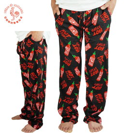 HUY FONG FOODSPAJAMA PANTS パジャマパンツメンズルームウェアBLACK(ブラック)シラチャー スリラッチャ 赤 黒 白 イージーパンツ