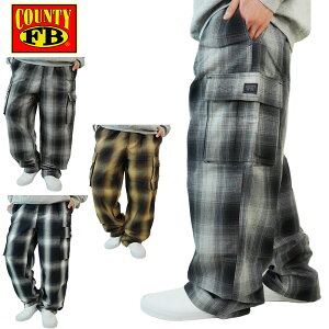 FB COUNTY �G�t�r�[�J�E���e�B�[�����Y �p���cOMBRE CHECK CARGO PANTS�I���u���[ �`�F�b�N �J�[�S�p���c�J�[�L �u���b�N �z���C�g �u���E�� �l�C�r�[�� �� �� �j�����p �`�J�[�m �`�J�[�i �o�M�[ ��