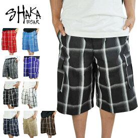 SHAKA WEAR シャカウェアメンズ ショーツPLAID CHECK SHORTS チェックショーツBLACK(ブラック) NAVY(ネイビー) WHITE(ホワイト)KHAKI(カーキ) ROYAL(ロイヤル) CHARCOAL(チャコール)BROWN(ブラウン) RED(レッド) S.BLUE(スカイブルー)黒 白 紺 ベー