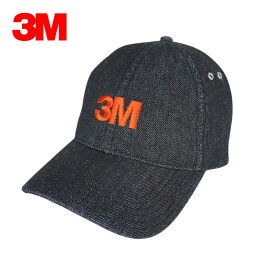 男女兼用 キャップ3M　ENZYME WASH DENIM CAPスリーエム　エンザイム ウォッシュデニムキャップBLACK DENIM(ブラックデニム)メンズ　レディース　黒　アメリカ　ロゴ　帽子