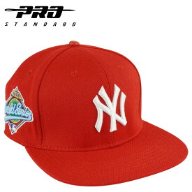 男女兼用 キャップPRO STANDARD プロスタンダードNY YANKEES 1996 WORLD SERIES SNAPBACK CAPニューヨークヤンキース 1996 ワールドシリーズ スナップバックキャップRED(レッド) 帽子 無地 コットン MLB メジャーリーグ 野球帽 ロゴ