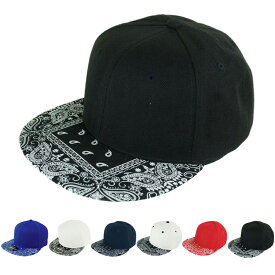 DECKY デッキー男女兼用 キャップBANDANA SNAPBACK CAP バンダナスナップバックキャップWHITE/BLACK(ホワイト/ブラック) RED(レッド) BLACK(ブラック)NAVY(ネイビー) WHITE/WHITE/BLACK(ホワイト/ホワイト/ブラック) ROYAL(ロイヤル)帽子 ペイズリー