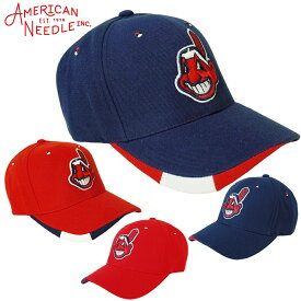 男女兼用 キャップAMERICAN NEEDLE アメリカン ニードルINDIANS CAP インディアンス キャップRED(レッド) NAVY(ネイビー)ヴィンテージ メジャー MLB 廃盤 レア ガーディアンズ ベースボール 野球帽 ロゴ