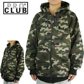 プロクラブ PRO CLUBメンズ パーカー HEAVY WEIGHT ZIP HOODIEヘビーウェイトジップフーディー 143GREENCAMO(グリーンカモ)スウェット スエット カットソー 迷彩 カモフラージュ 黒 緑 ベージュ 男女兼用