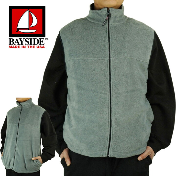 楽天市場】BAY SIDE ベイサイドFLEECE VEST フリースベストGREY(グレー 