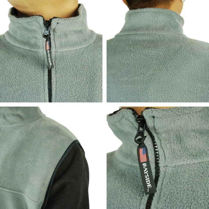 楽天市場】BAY SIDE ベイサイドFLEECE VEST フリースベストGREY(グレー 