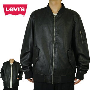 ���[�o�C�X LEVI'S�����Y �W���P�b�gFAUX LEATHER VARSITY JACKET�t�F�C�N ���U�[ �o�[�V�e�B �W���P�b�gBLACK(�u���b�N)�j���p �A�E�^�[ �H�D ���� �� �J�W���A��