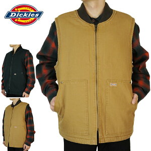 DICKIES fBbL[YY xXg_bN CTCh {A xXg DUCK INSIDE BOA VESTSTONEWASHED BROWN DUCK BLACK F _bNn  C[h d˒TATOO [C_[ ƒ 傫߃TCY Xg