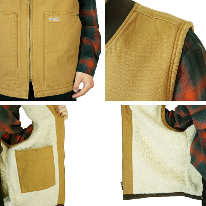 楽天市場】DICKIES ディッキーズメンズ ベストダック インサイド ボア 