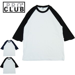 �v���N���u PRO CLUB�����Y T�V���c3/4�X���[�u ���O����T�V���cWHITE/BLACK �z���C�g�u���b�N WHITE/NAVY �z���C�g�l�C�r�[�� �� �� ���� �J�b�g�\�[ ���n �C���i�[ �g�b�v�X �j�����p
