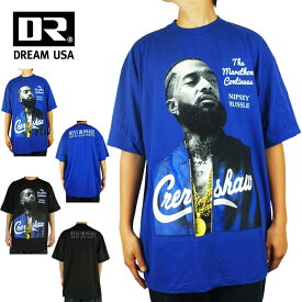 メンズ Tシャツ【クリックポスト対応可】DREAM USA BODY ドリームUSAボディ使用NIPSEY HUSSTLE ニプシーハッスルBLUE(ブルー)SHAKA PRO5 男女兼用 黒 青 半袖 TSHIRTS ロサンゼルスHIPHOP CRENSHOW カルチャー TATOO ローライダー