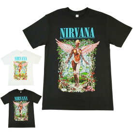 メンズ Tシャツ【クリックポスト対応可】NIRVANA IN UTERO TEEニルヴァーナ イン・ユーテロ TシャツBLACK(ブラック) WHITE(ホワイト)カートコバーン TSHIRTS メタル ロック パンクバンドTPUNK ROCK アーティストT ミュージックT ロゴ