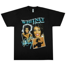 メンズ Tシャツ【クリックポスト対応可】WHITNEY HOWSTON TEE ホイットニーヒューストン Tシャツブラック 黒ソウル R&B アーティスト 映画T レディース