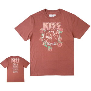 �����Y ���f�B�[�X T�V���c�y�N���b�N�|�X�g�Ή��zKISS ROSE 1976 TOUR TEE�L�b�X �L�X ���[�Y 1976 �c�A�[ ���� T�V���c������ ���f�B�b�V���u���E���j�����p �W�F���_�[�t���[ �o���h �o��TROCK 