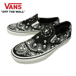 VANS Xj[J[VANS @Y oYyȂzCLASSIC SLIP ON Xb| XbvI(BANDANA)BLACK/TRUEWHITE (o_i)ubN/gD[zCg yCY[ Xg[g XJ [ hN 