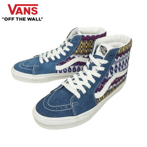 oY VANS @YyzSK8-HI XP[gnC XP[^[nCFAIR ISLE BLUE/MULTI jbg XEF[h XG[hY fB[X Xj[J[ C XP{[ nCJbg