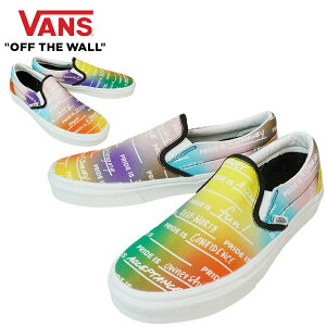 VANS Xj[J[VANS @Y oYyȂzCLASSIC SLIP ON Xb| XbvIPRIDE RAINBOW/TRUE WHITE vCh C{[ gD[zCgS Of[V LGBTQ+ jZbNXY 