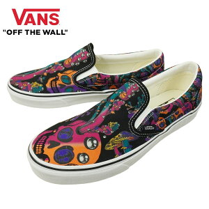 VANS �X�j�[�J�[VANS ���@���Y �o���Y�y���Ȃ��zCLASSIC SLIP ON �X���b�|�� �X���b�v�I��TRIPPY DRIP BLACK MULTI �g���b�s�[ �h���b�v �u���b�N �}���`�� �J���t�� �A�W�A�� �L�m�R �h�N�� �T�C�P ���S��