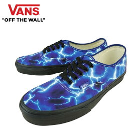 バンズ VANS ヴァンズAUTHENTIC オーセンティック(LIGHTNING)BLACK/BLUE(ライトニング)ブラックブルーメンズ シューズ スニーカー 黒 白 青 雷 稲妻 90年代