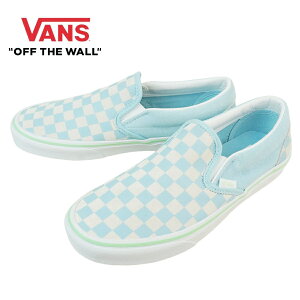 VANS �X�j�[�J�[VANS ���@���Y �o���YCLASSIC SLIP ON �X���b�|�� �X���b�v�I��CHECKERBOARD CRYSTAL BLUE�N���X�^���u���[ �`�F�b�N ���F ���C�g�u���[ �`�F�b�J�[�����Y ���f�B�[�X �X�j�[�J�[ �C �R��