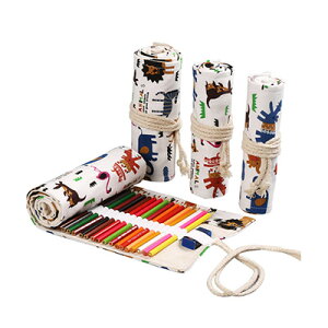 【送料無料】色鉛筆ケース 収納 12本用 24本用 36本用 ロールペンケース 手作り ハンドメイド ペンケース 色鉛筆 ケース 収納 コンパクト