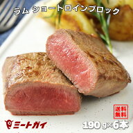【送料無料】 ラム肉 ショートロイン(ロース芯) ブロック 190g×6本(2本入×3pc)+スパイスのおまけ付き (…