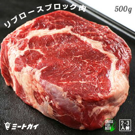 ステーキ肉 リブロース ブロック 500gサイズ！赤身 ローストビーフや厚切りステーキ肉に！グラスフェッドビーフ キューブロール 牧草牛 牛肉 免疫力-B801