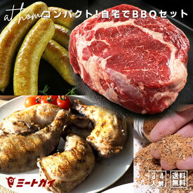 （送料無料）自宅で楽しめるコンパクトBBQセット！3-4人前 総重量1.7kg　牛肉 ソーセージ 鶏肉 スパイス 肉詰め合わせ 備蓄 -SET096