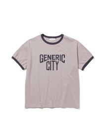 Sasquatchfabrix. / TRIM H/S T-SHIRT “GENERIC CITY”(LIGHT PURPLE)