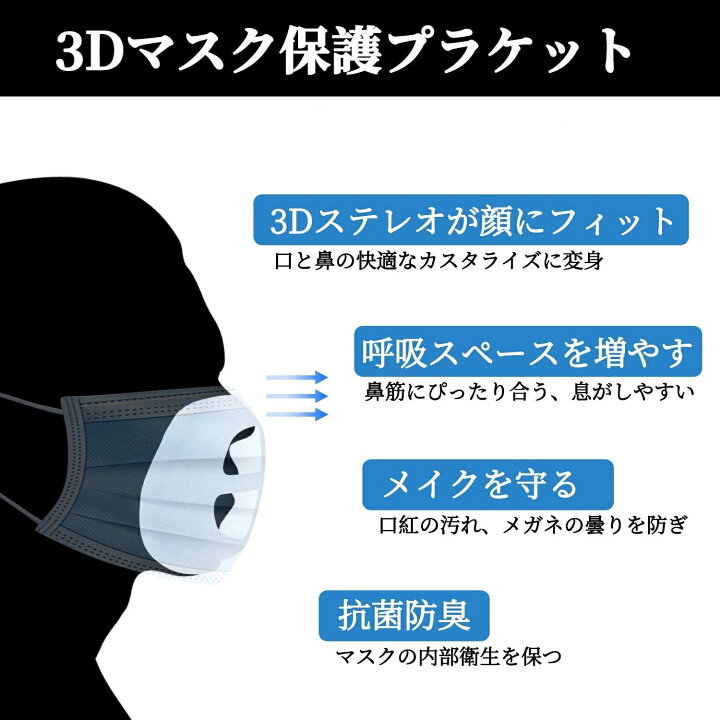 楽天市場 マスクブラケット マスク ブラケット 夏用 立体 鼻筋マスククッション 抗菌布付き 口 鼻 熱中症対策 暑さ 解消 涼しい 夏マスク 口紅 保護 メイク崩れ防止 化粧崩れ防止 呼吸空間増やす ひんやりブラケット 鼻筋マスククッション 曇り止め マスクフィルター付き