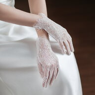ウエディング グローブ 手袋 ショート レース 結婚式 二次会 発表会 披露宴 レースグローブ ブライダル …