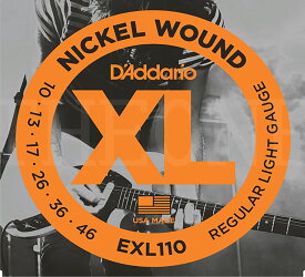 D'Addario EXL110 XL NICKEL Regular Light エレキギター弦 ダダリオ