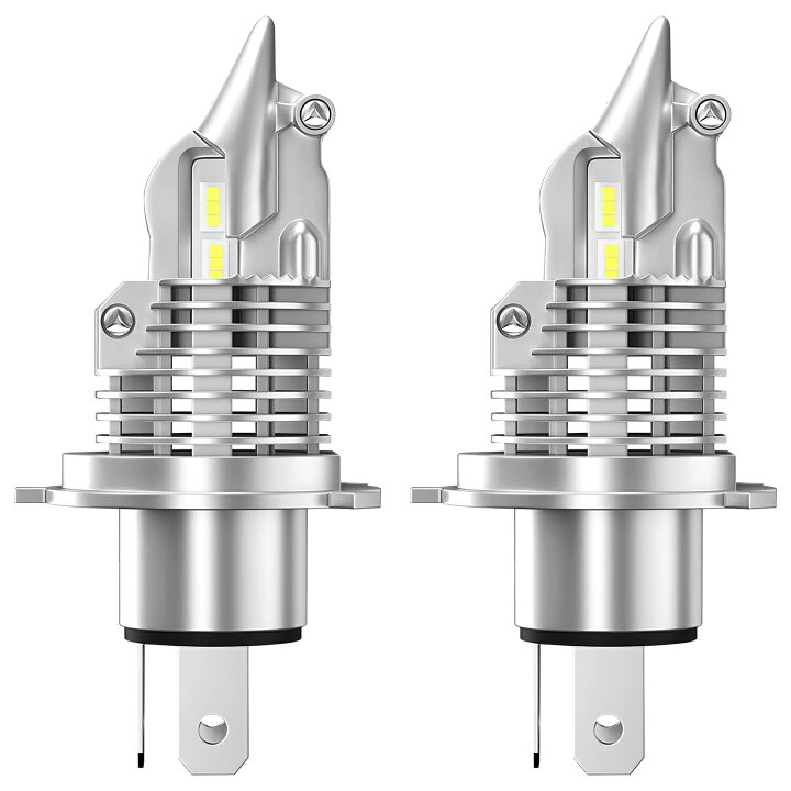 楽天市場 4月日ポイント10倍 H4 Led 2個入 ヘッドライト 高輝度 Hi Lo 切り替え 新車検対応 車用 ミニーサイズ ファンレス Ledバルブ 100lm 6500k 40w 12v 24v車対応 Ledチップ搭載 高放熱性能 Ip65防水等級 長寿命 取り付け簡単 ホワイト 3年保証 Led専門店