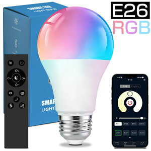 �y7��19��20���`P5�{&�ő�2000�~OFF�N�[�|���z�d�� LED E26 1�Z�b�g e26���� RGB �������F 950LM �����R���t�� �X�}�z�Ή� �A�v���Ή� �N���X�}�X