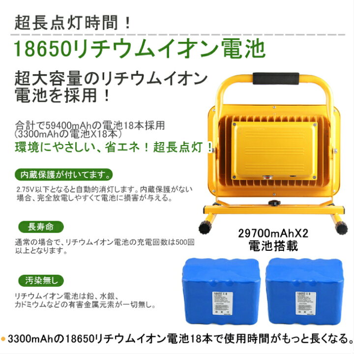 楽天市場】【10月26日〜P10倍&最大2000円OFFクーポン】充電式 LED投光器 144Wフィッシング ライト 夜釣り 看板灯 防犯用 作業灯 キャンプ用品 アウトドア ワークライト 屋外照明 夜間照明 現場工事 野外 夜釣り 軽量 防水 コードレス投光器 充電式LED投光器 : LED専門店 ... 楽天市場】【10月26日〜P10倍&最大2000円OFFクーポン】充電式 LED投光器 144Wフィッシング ライト 夜釣り 看板灯 防犯用 作業灯 キャンプ用品 アウトドア ワークライト 屋外照明 夜間照明 現場工事 野外 夜釣り 軽量 防水 コードレス投光器 充電式LED投光器 : LED専門店 ...