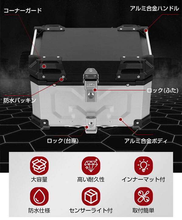 楽天市場】【11月4日20時〜P5倍&最大2000円OFFクーポン】リアボックス  