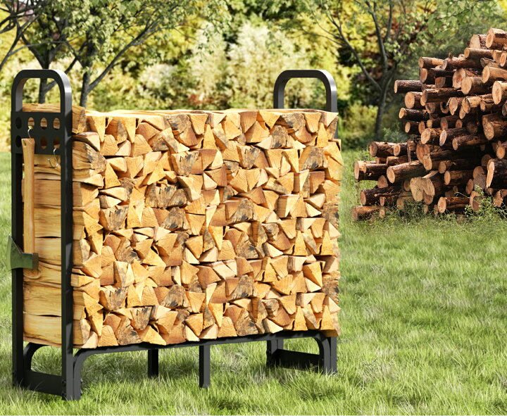 楽天市場】【1月20日限定！ポイント10倍】ログラック 薪棚 薪ラック 薪シェルフ 一段 二段 耐荷重1200 薪棚 薪収納 薪置 ファイヤーサイド  ログラック 屋外 室内 キャンプ フック付き 屋根付き 暖炉 ストーブ 簡単組立 おしゃれ : LED専門店 THE ONE