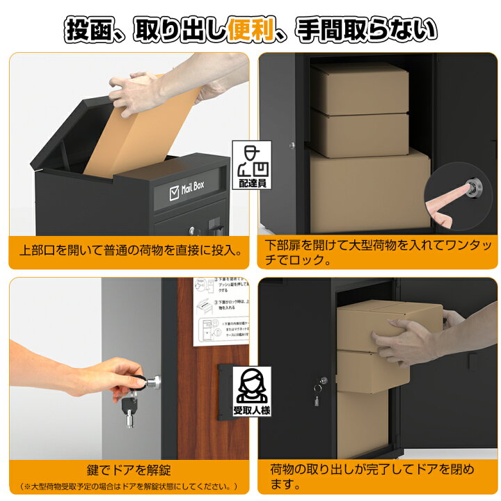 M0118701K 使用問題なし 宅配ボックス 郵便ポストステッカー付き防水 