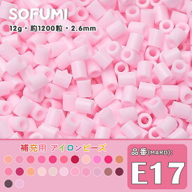 ＼期間限定50％OFF／ソフミ [E17] 単色 ミニアイロンビーズ 1袋12g 約1200粒入りアイロンビーズ MARD番号 ナノビーズ 2.6mm 熨斗ビーズ 単色ビーズ 袋入りビーズ DIY 大容量 ビーズセット 補充ビーズ ビーズクラフト ドット絵 誕生日 親子遊び おうち遊び 手作りプレゼント