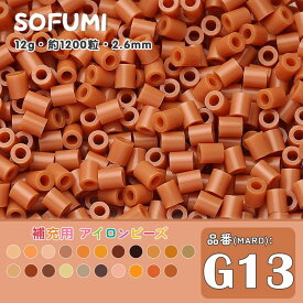 ソフミ [G13] 単色 ミニアイロンビーズ 1袋12g 約1200粒入りアイロンビーズ MARD番号 ナノビーズ 2.6mm 熨斗ビーズ 単色ビーズ 袋入りビーズ DIY 大容量 ビーズセット 補充ビーズ ビーズクラフト ドット絵 誕生日 親子遊び おうち遊び 手作りプレゼント