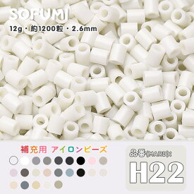 ソフミ [H22] 単色 ミニアイロンビーズ 1袋12g 約1200粒入りアイロンビーズ MARD番号 ナノビーズ 2.6mm 熨斗ビーズ 単色ビーズ 袋入りビーズ DIY 大容量 ビーズセット 補充ビーズ ビーズクラフト ドット絵 誕生日 親子遊び おうち遊び 手作りプレゼント