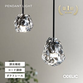 ペンダントライト 吊下げ灯 ガラス LED おしゃれ 人気 かわいい 北欧 1灯 氷 透明 雫 氷の塊 ロックアイス オブジェ クリア モダン シンプル 小ぶり ミニマム インテリア 調光可(別売調光器必要) ダクトレール取付/直付け(工事必要)
