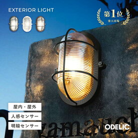 ブラケットライト ポーチライト エクステリアライト 屋外 外灯 玄関 LED 電球色 船舶照明 マリンランプ インダストリアル 壁面/天井面 おしゃれ レトロ アンティーク ヴィンテージ 防雨型 密閉型 センサー選択(人感/明暗)※工事必要