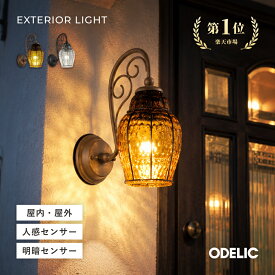 ブラケットライト 屋内外兼用 玄関 照明 おしゃれ 外灯 ポーチライト LED 電球色 門柱灯 壁面 廊下 階段 トイレ 室内 屋外 アイアン ガラス センサー別売(明暗/人感) ※工事必要